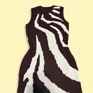 Zebra Print Sleeveless Dress